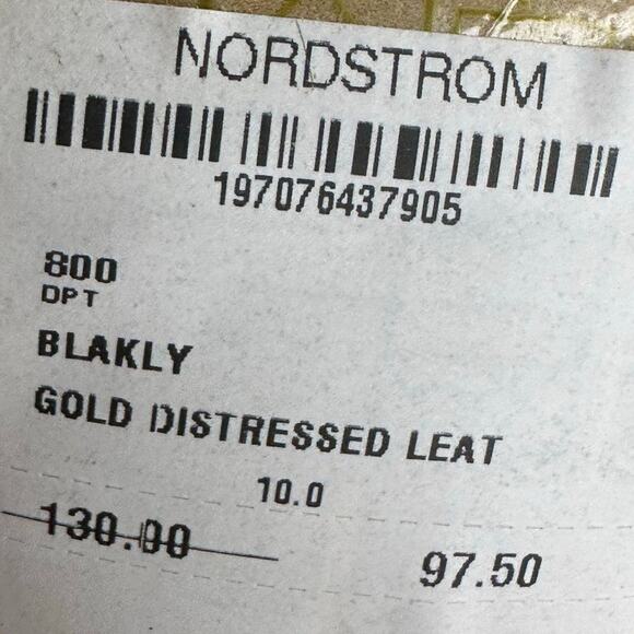 Dolce Vita Women's Blakly Gold Block Heel Sandal Size 10 Glam Evening Shoes - Picture 8 of 8